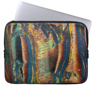Housse Pour Ordinateur Portable Abstrait coloré d'un œil de Tigre