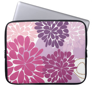 Housse Pour Ordinateur Portable Abstrait Cool mignon fille rétro Floral