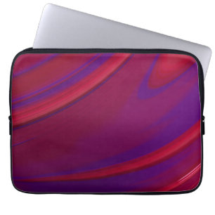 Housse Pour Ordinateur Portable Abstrait minimaliste moderne rouge violet spirale