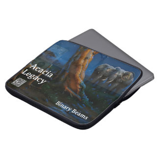 Housse Pour Ordinateur Portable Acacia Legacy™ : Rayons binaires au clair de lune 