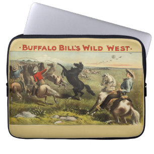 Housse Pour Ordinateur Portable Affiche de cow-boy de l'Ouest sauvage de Buffalo B