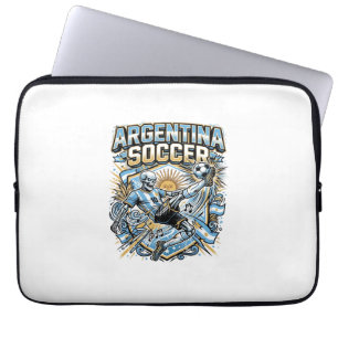 Housse Pour Ordinateur Portable Affiche de l'Argentine Football Skeleton Nations S