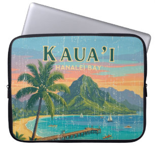 Housse Pour Ordinateur Portable Affiches de voyage hawaïennes vintage - Combinaiso
