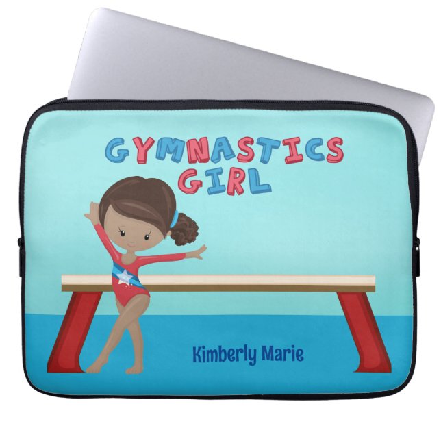 Housse Pour Ordinateur Portable African American Gymnastique Girl Cute Custom (Devant)