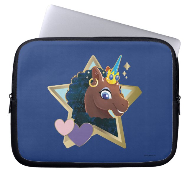 Housse Pour Ordinateur Portable Afro Unicorn étoile magique (Devant)