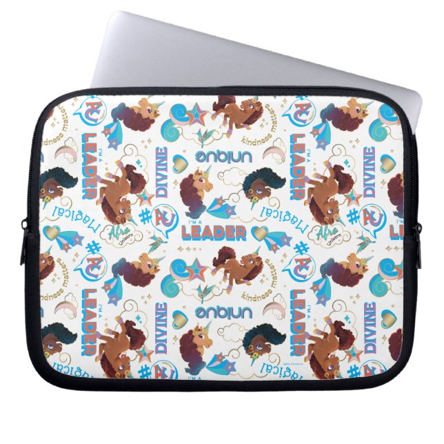 Housse Pour Ordinateur Portable Afro Unicorn Magique autonomiser le Motif (Devant)