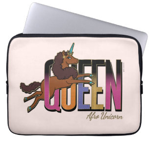 Housse Pour Ordinateur Portable Afro Unicorn Queen Design