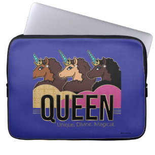 Housse Pour Ordinateur Portable Afro Unicorn Queen Trio Design