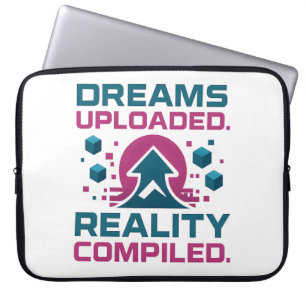 Housse Pour Ordinateur Portable AI Slogan Design - Dream Téléchargé Réalité Compil