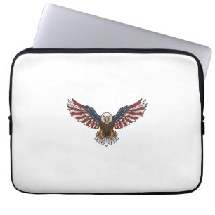 Housse Pour Ordinateur Portable Aigle patriotique gravure vintage vecteur concepti