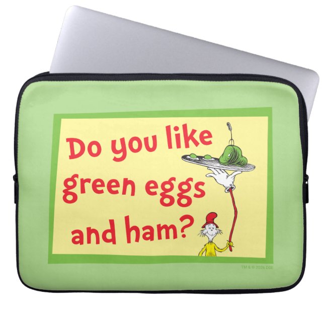 Housse Pour Ordinateur Portable Aimes-tu les œufs verts et le jambon ? (Devant)
