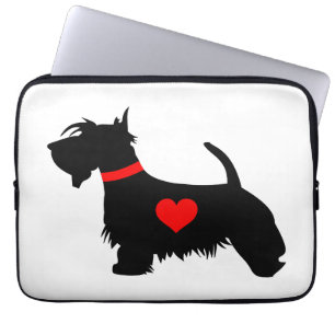 Housse Pour Ordinateur Portable Aimez le chien de Scottie avec la douille