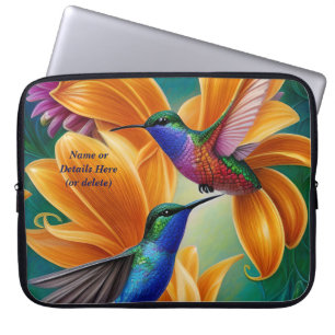 Housse Pour Ordinateur Portable Ajouter un texte de noms, Humming Birminds on Oran