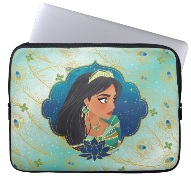Housse Pour Ordinateur Portable Aladdin | Graphique de profil latéral Jasmine (Devant)