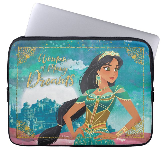 Housse Pour Ordinateur Portable Aladdin | Jasmine "Femme de nombreux rêves" (Devant)