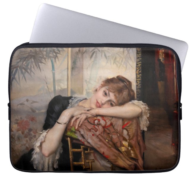 Housse Pour Ordinateur Portable Albert Edelfeel - La Parisienne / Virginie (Devant)