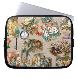 Housse Pour Ordinateur Portable Alice à Wonderland Cheshire Cat Characters