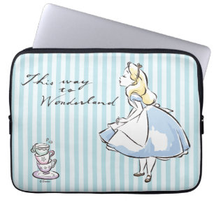Housse Pour Ordinateur Portable Alice au pays des merveilles This Way to Wonderl