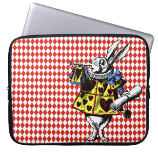 Housse Pour Ordinateur Portable Alice de lapin blanc au pays des merveilles