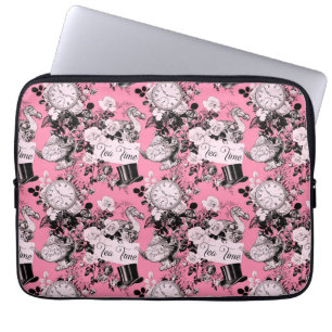 Housse Pour Ordinateur Portable Alice Teatime Vintage rose