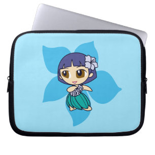 Housse Pour Ordinateur Portable Aloha Honeys Hula Girl Hibiscus Néoprène