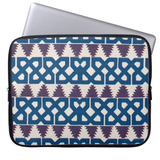 Housse Pour Ordinateur Portable Amarrez le pourpre bleu de conception arabe