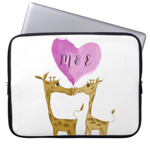 Housse Pour Ordinateur Portable Amateurs de girafe adorables