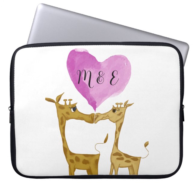 Housse Pour Ordinateur Portable Amateurs de girafe adorables (Devant)