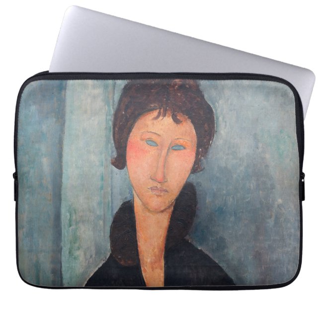 Housse Pour Ordinateur Portable Amedeo Modigliani - Femme aux yeux bleus (Devant)