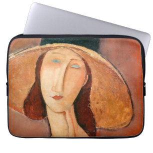 Housse Pour Ordinateur Portable Amedeo Modigliani - Jeanne Hebuterne en grand Casq