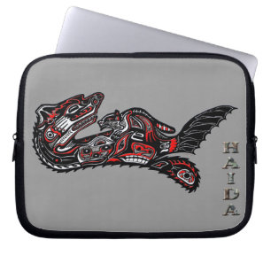Housse Pour Ordinateur Portable Amérindien Haida Otter Art Portable Sleeve