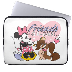 Housse Pour Ordinateur Portable Amis pour toujours Minnie et Puppy d'amour
