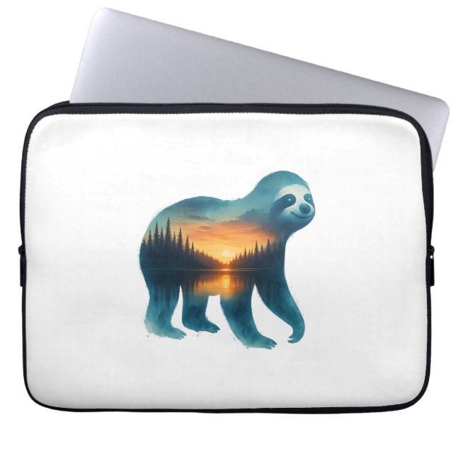 Housse Pour Ordinateur Portable Amoureux du camping Sloth (Devant)