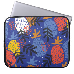 Housse Pour Ordinateur Portable Ananas abstrait coloré et minimaliste