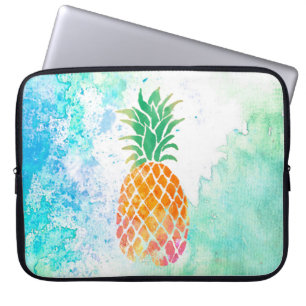 Housse Pour Ordinateur Portable ananas aquarelle