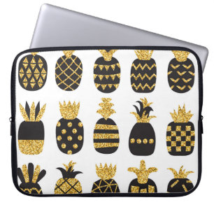 Housse Pour Ordinateur Portable Ananas noirs : Ensemble texturé unique