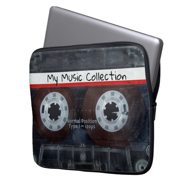 Housse Pour Ordinateur Portable Ancienne bande de cassette audio (devant gauche)