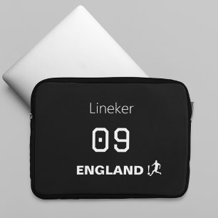 Housse Pour Ordinateur Portable Angleterre Football Nom Numéro Personnalisé Noir B