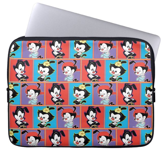 Housse Pour Ordinateur Portable Animaniacs | Graphique de panneau Yakko, Dot et Wa (Devant)