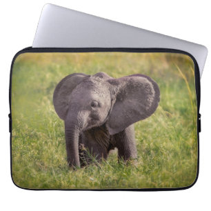 Housse Pour Ordinateur Portable Animaux de bébés cutest Baby Elephant Kenya Afri