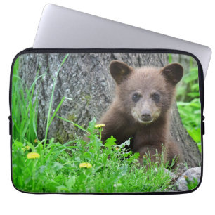 Housse Pour Ordinateur Portable Animaux de bébés cutest Cube d'ours Brown