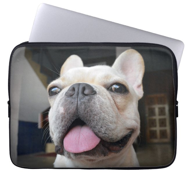 Housse Pour Ordinateur Portable Animaux de bébés cutest | Le visage de Bulldog (Devant)
