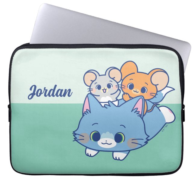 Housse Pour Ordinateur Portable Anime Tom, Jerry et Tuffy (Devant)