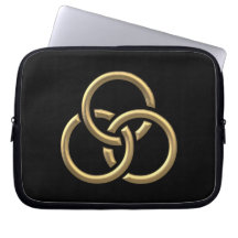 Anneaux de trinité "3-D" d'or