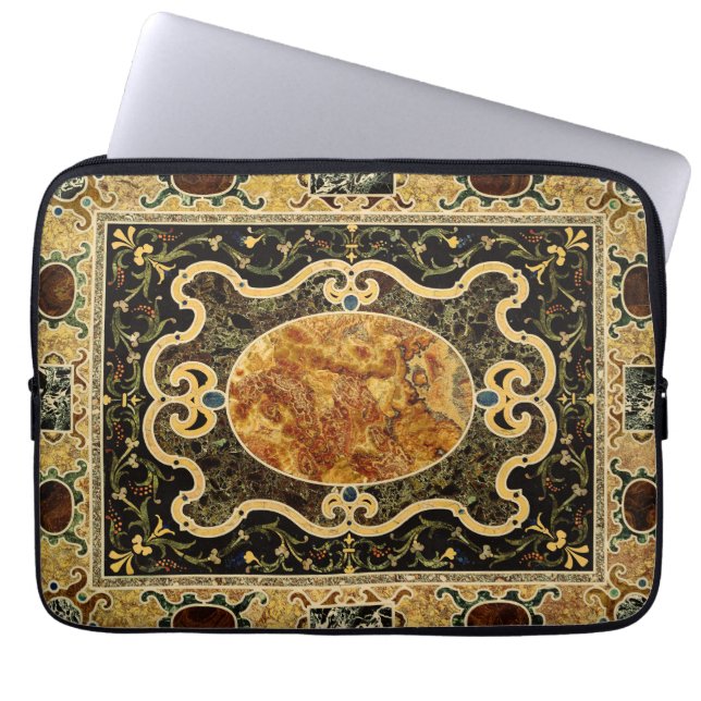 Housse Pour Ordinateur Portable Antique Ornementale Italien Motif en pierre (Devant)