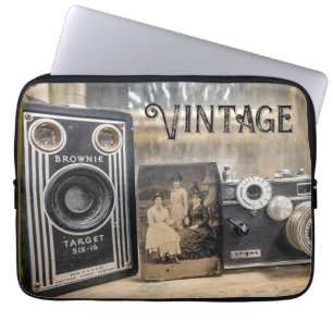 Housse Pour Ordinateur Portable Appareils photo vintages