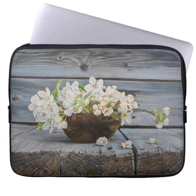 Housse Pour Ordinateur Portable Apple Blossom Still Life – Original Fine Art Print (Devant)