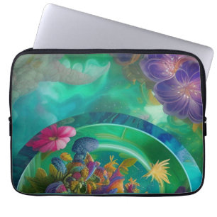 Housse Pour Ordinateur Portable Aqua Floral Jardin sous-marin Abstrait