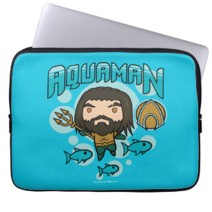 Housse Pour Ordinateur Portable Aquaman   Chibi Aquaman Graphisme sous-marin