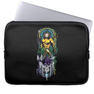 Housse Pour Ordinateur Portable Aquaman Panneau Art Nouveau réversible Orin & Or